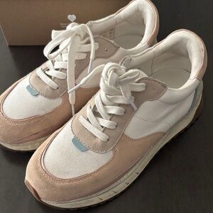 Madewell Beige and White Sneakers